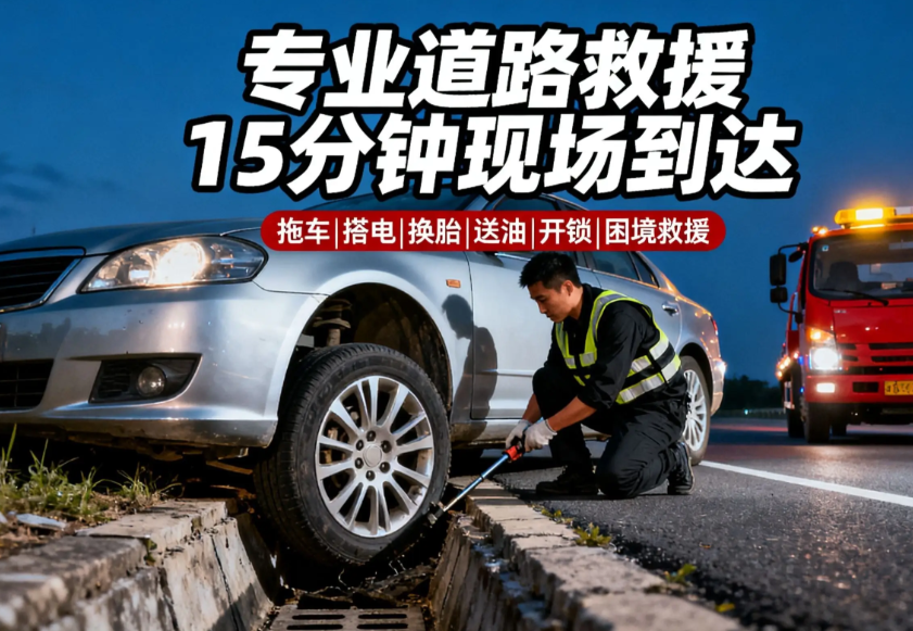专业道路救援｜15分钟现场到达